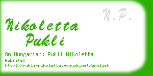 nikoletta pukli business card